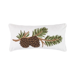C&F Home Pinecone Branch Tufted Pillow - 1 of 4