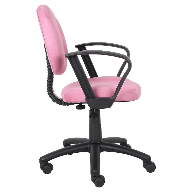 Microfiber Deluxe Posture Chair with Loop Arms - Boss Office Products, 5 of 9