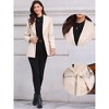 INSPIRE CHIC Women's Winter Single Breasted Shawl Collar A Line Outerwear Pea Trench Coats with Belt - 2 of 4