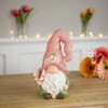 Northlight Spring Flowers Gnome Figurine - 7" - Pink and Green - 2 of 4
