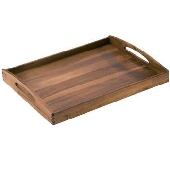 ZASSENHAUS Wood Serving Tray, Acacia, rectangular, 17" x 14" x 2.75"