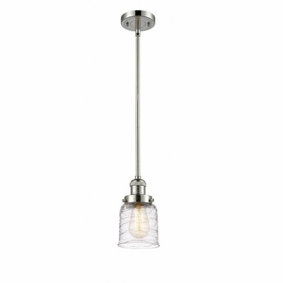 Bell - 1 Light Stem Hung Mini Pendant In Industrial Style-10 Inches Tall and 5 Inches Wide