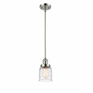 Bell - 1 Light Stem Hung Mini Pendant In Industrial Style-10 Inches Tall and 5 Inches Wide - 1 of 1