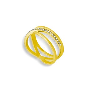 EVRY JEWELS WATERPROOF Gold or Silver Plated Karma Ring - 1 of 3