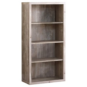 Monarch Specialties Bookshelf Bookcase Etagere 5 Tier 48InchH Office Bedroom Laminate Beige Contemporary Modern - 1 of 4
