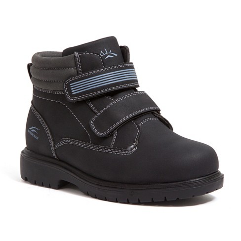 Deer Stags Kids' Marker Waterproof Work Boot-Black/Grey-11 Little Kid Medium