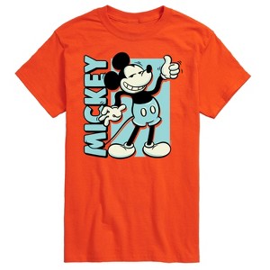 Men's - Disney - Mickey Light Blue Vintage Short Sleeve Graphic T-Shirt - 1 of 4