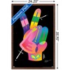 Trends International Jason Naylor - Peace Sign Hand Framed Wall Poster Prints - 3 of 4