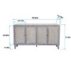 Accent Cabinet With 4 Doors, Storage Cabinet Made Of MDF And Fir Wood, Buffets Cabinets For Living Room, Entryway, Hallway, Office-Cuddlewood - 4 of 4
