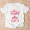 Football Hearts & Lyric Charts - Womens Garment Dyed Tee - 3 of 4