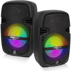 Pyle 10" Bluetooth PA Speaker & DJ Mixer Kit with LED Lights, 8-Ch. Mixer, and Microphone - PPHP210AMX - 1 of 4