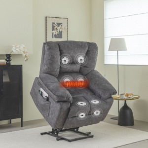 NicBex Velvet Lift Recliner Chair for Elderly,Cozy Massage Chairs with Massage and Lumbar Heating,Modern Reclining Chairs for Living Room - 1 of 4