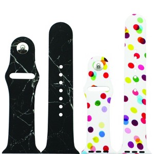 Olivia Pratt 2-Pack Printed Silicone Apple Watch Band - 1 of 4