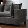 TIRAMISUBEST Modular Sectional Sofa with Movable Storage Ottoman, U-Shaped Chenille Oversized Couch - 3 of 4