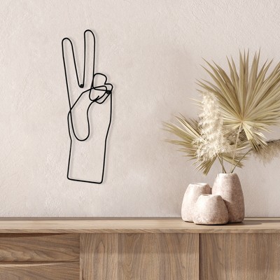 Americanflat Minimalist Metal Line Art Wall Decor Sculpture Accents