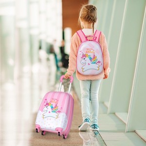 Infans 2PC Kids Carry On Luggage Set 12" Backpack and 16" Rolling Suitcase for Travel - 1 of 4