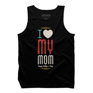 Men's Design By Humans Mother's Day I Love My Mom By tmsarts Tank Top - 1 of 2