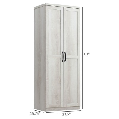 Antique White 63" 5-Tier Kitchen Pantry Storage Cabinet