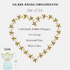 4E's Novelty Glass Angel Ornaments for Christmas Tree (Set of 24) - 2.5" Mini Angels Decor, Clear Spun Glass Angel Ornaments for Holiday Season - 4 of 4