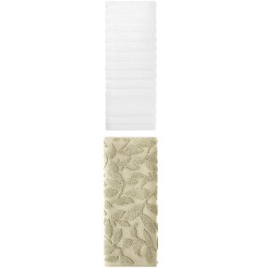 REGALWOVEN Cotton Bathroom Hand Towels for Kitchen Hotel Spa 14" x 30" 2 Pcs - 1 of 4