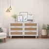 6-Drawers Rattan Storage Cabinet Rattan Drawer,for Bedroom,Living Room - 2 of 4