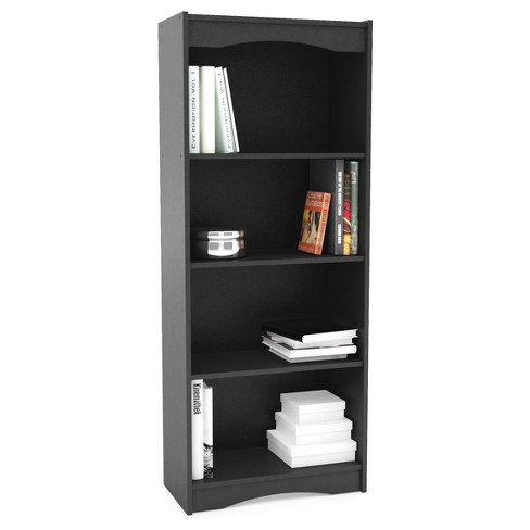 60 Hawthorn Tall Bookcase Black, 48 Inch High White Bookcase