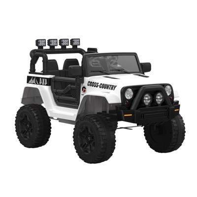 12v Kids Ride on Truck Car w/Parent Remote Control, Ride on Toys for Big Kids, 4-Wheeler Suspension, Safety Belt, 2-Seater, Led Lights