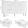 7 Drawers Dresser for Bedroom, Wood Modern Dresser for Closet, with Gold Handle, Bedroom Furniture Storage Organizer, for Living Room, Hallway - 2 of 4