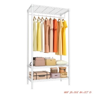 Heavy Duty Clothes Rack, 3-Tier Metal Clothing Rack Freestanding Closet Wardrobe Organizer for Hanging Clothes for Apartment Bedroom - 1 of 4