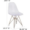 NicBex Modern Dining Chair Set of 2,Kitchen Chairs with Golden Base,Armless Chair for Kitchen,Office,Living Room,Transparent - 2 of 4