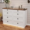 Fredees Farmhouse Dresser for Bedroom, 8-Drawer Wood Chest with LED Light, Charging Station & Human Sensor for Closet, Living Room, Hallway - 3 of 4