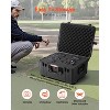 VEVOR Weatherproof Hard Case, Heavy Duty Protective Dry Box Case with Pre-Cut Foam, Wheels & Retractable Pull Handles for Travel, Hunt, Black - 4 of 4