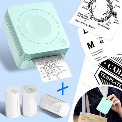 Nelko Sticker Printer, PM230 Mini Printer Bluetooth Portabel Sticker Maker with 3 Rolls Paper, Mini Printer for Phone & Tablet