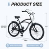 YONWAY 26" Beach Cruiser Bike, 7 Speed Cruiser Bike With High Carbon Steel Dual V-Brakes Bike Perfect For Casual Riding And Long Commutes - 3 of 4
