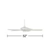 52" Casa Vieja Journey Modern Indoor Ceiling Fan with Remote Control Classic White for Living Kitchen House Bedroom Family Dining Home Office Room - 4 of 4