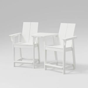 Moore 3pc POLYWOOD Patio Counter Chair Set with Connecting Table - Threshold™ - 1 of 4