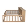 Okak Montessori Floor Bed Twin XL,Solid Wood Bed Frame with Built-in Storage Cabinets & USB Charging Stations, Low-Profile Kids Bed for Bedroom - 3 of 4