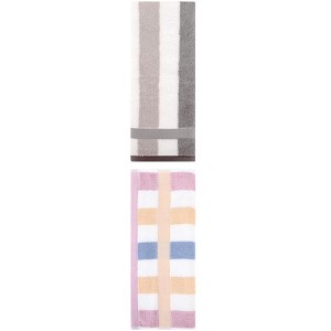 REGALWOVEN 2 Pack Cotton Soft Absorbent Striped Hand Towels for Bathroom 13" x 29" - 1 of 4
