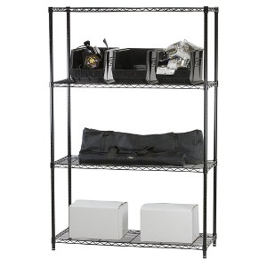 Shelving.com Black Wire Shelving with 4 Tier Shelves - - 1 of 1