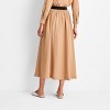 Women's High-Rise Full Lining Midi Pull-On Skirt - Future Collective Brown - 2 of 3