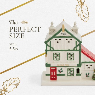 Spode Christmas Tree LED Lighted Ceramic Public House