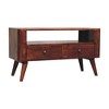 35.40" Solid Wood TV Stand Contemporary Media Unit with Two Drawers, Large Open Slot and Nordic Style Legs for Living Room and Bedroom - 3 of 4