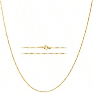 Box Chain Necklace - Thin, Dainty, for Women，with Lobster Clasp Wear it bare or with a prized pendant to elevate any outfit or occasion. - 1 of 4