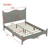 Queen Size Elegant Design Wood Platform Bed Frame, Retro Style Bed with Wooden Slat Support - ModernLuxe - 3 of 4