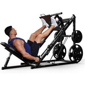 Acekool 45 Degree Leg Press Machine for Home Gym, Professional Lower Body Strength Trainer, 2000LB Capacity, Adjustable, Black - 1 of 4