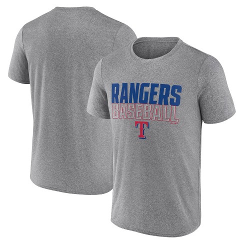 Mlb Texas Rangers Men s Gray Athletic T shirt Target