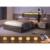 NicBex Full/Queen Upholstered Bed Frame with 4 Drawers,Platform Bed Frame with Storage Headboard,Charging Station,No Box Spring Needed,Noise Free - 3 of 4