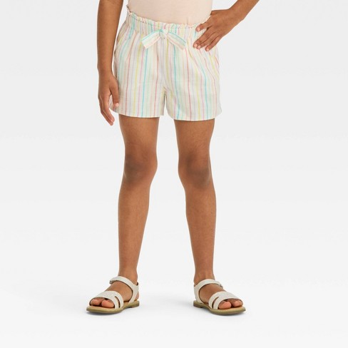 Toddler Girls' Striped Shorts - Cat & Jack™ White 3t : Target