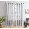 HLC.ME Madison Faux Linen Textured Thicker Sheers Privacy Light Filtering Window Grommet Curtains Drapery Panels, Set of 2 - 2 of 4
