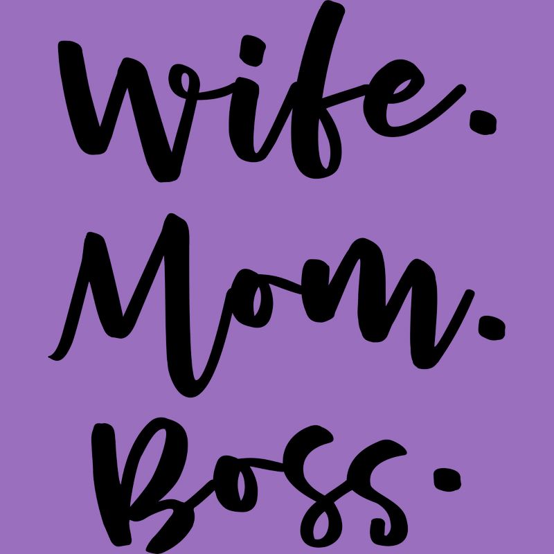 Women's Design By Humans Wife. Mom. Boss. By TheBlackCatPrints Racerback Tank Top, 2 of 3